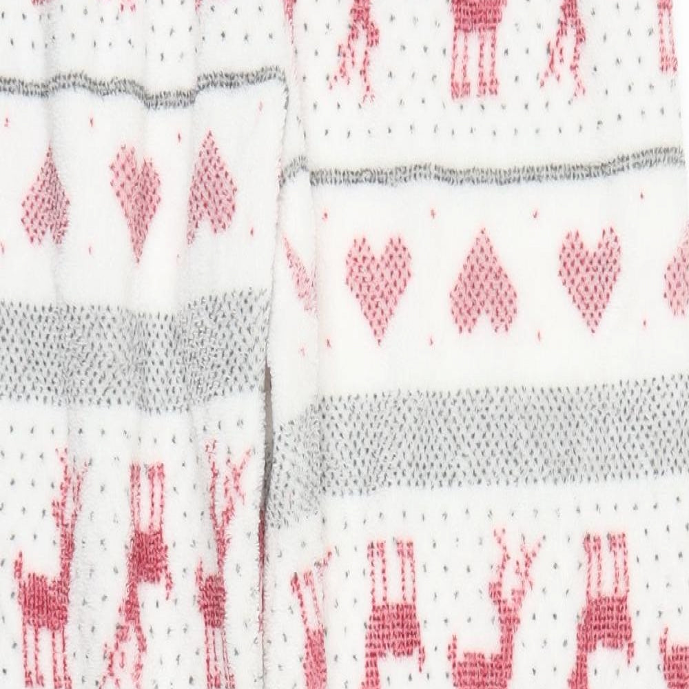 Preworn Womens White Fair Isle  Chemise Pyjama Pants Size M