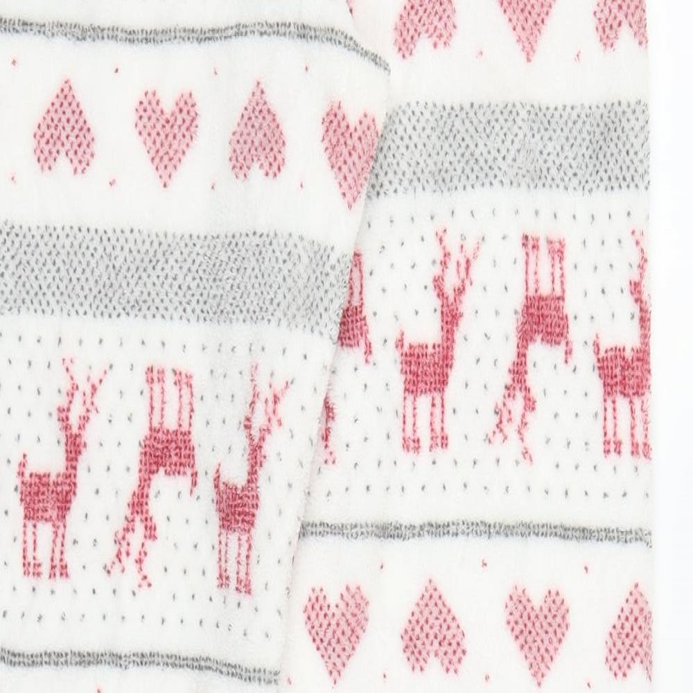 Preworn Womens White Fair Isle  Chemise Pyjama Pants Size M