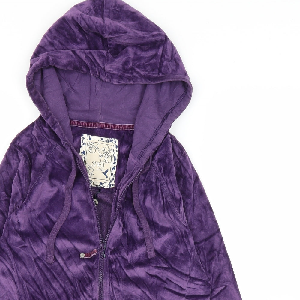 M&Co Womens Purple   Full Zip Hoodie Size 12