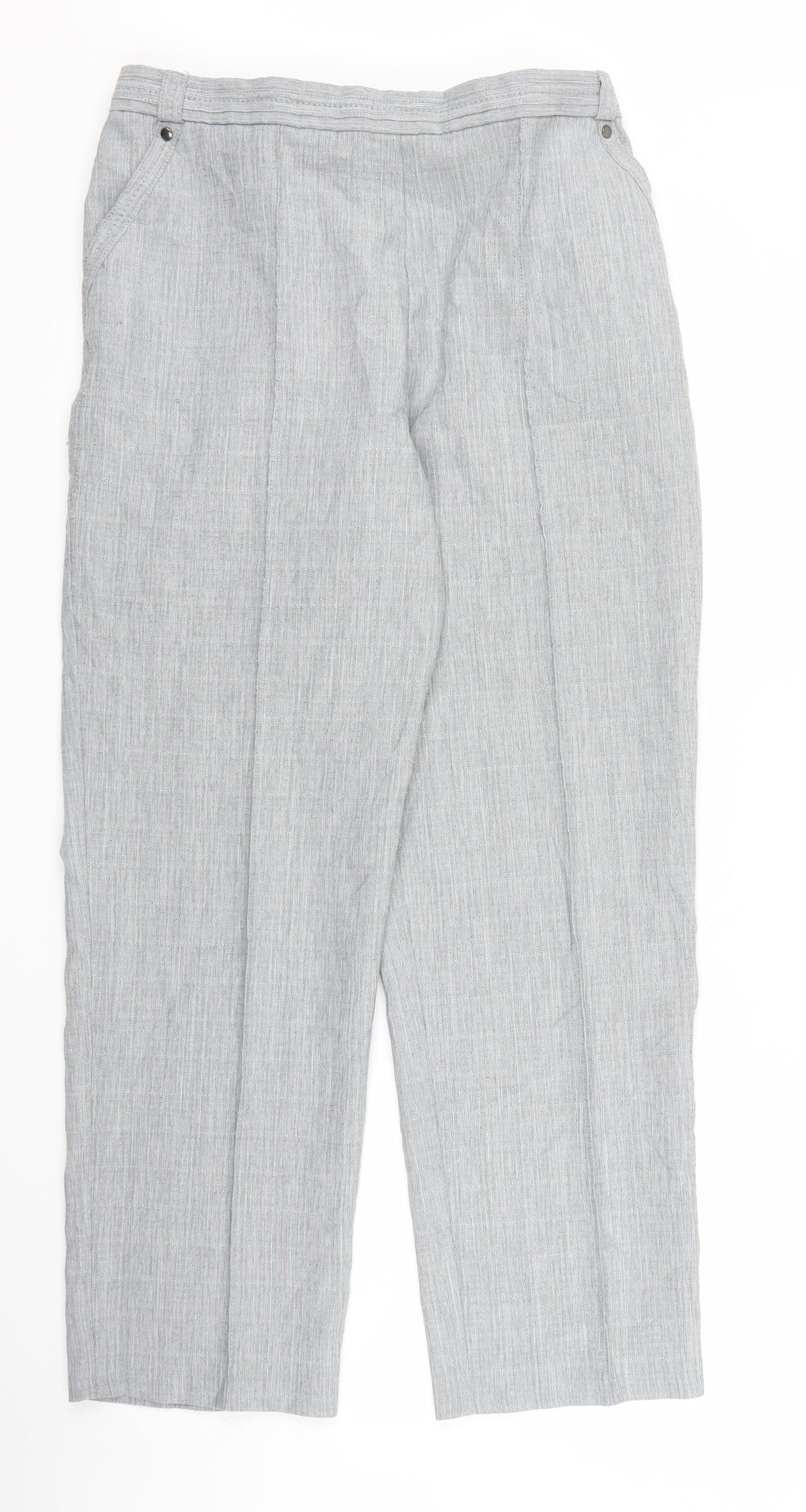 M&S Womens Grey   Trousers  Size 14 L28 in
