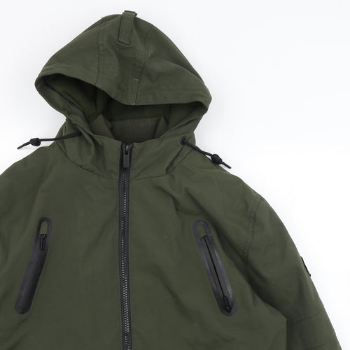 Firetrap Mens Green   Rain Coat Coat Size XL