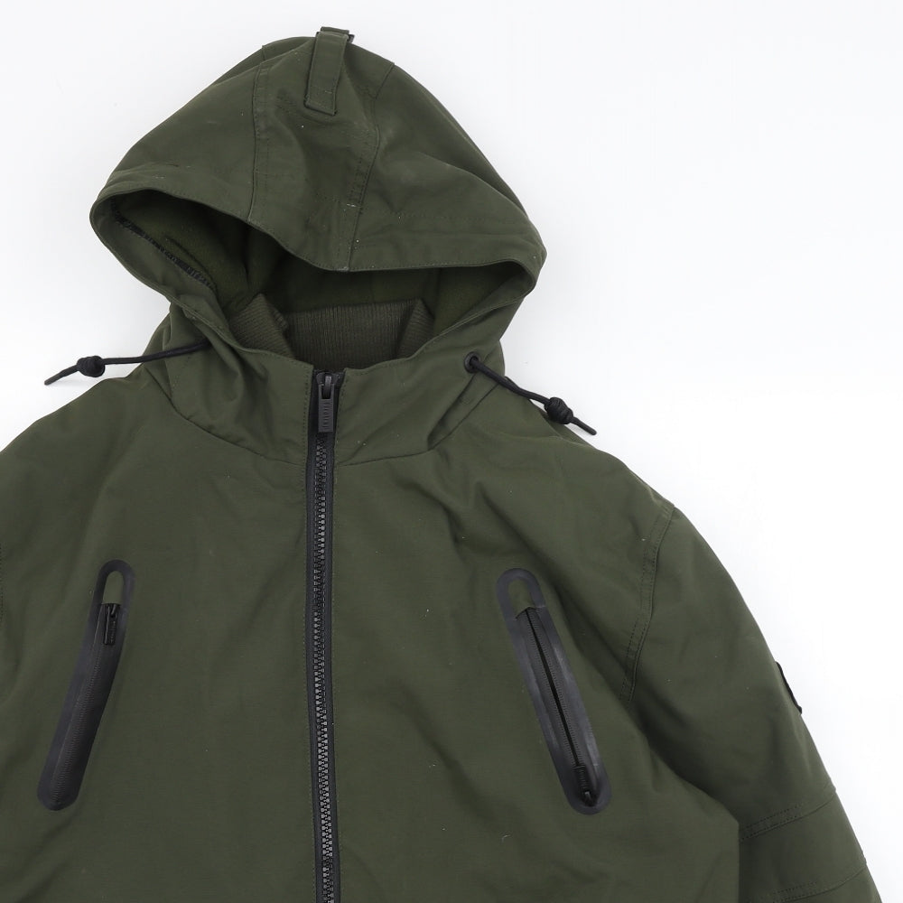 Firetrap Mens Green   Rain Coat Coat Size XL