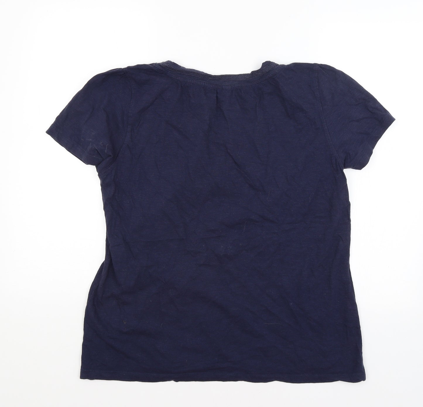 Weird Fish Womens Blue   Basic T-Shirt Size 16