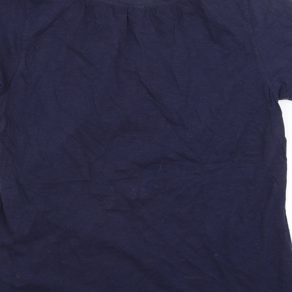 Weird Fish Womens Blue   Basic T-Shirt Size 16