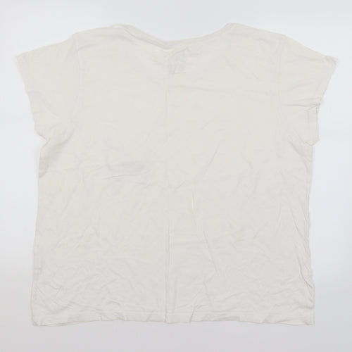 Love to Loumge Womens White Solid  Top Pyjama Top Size 18
