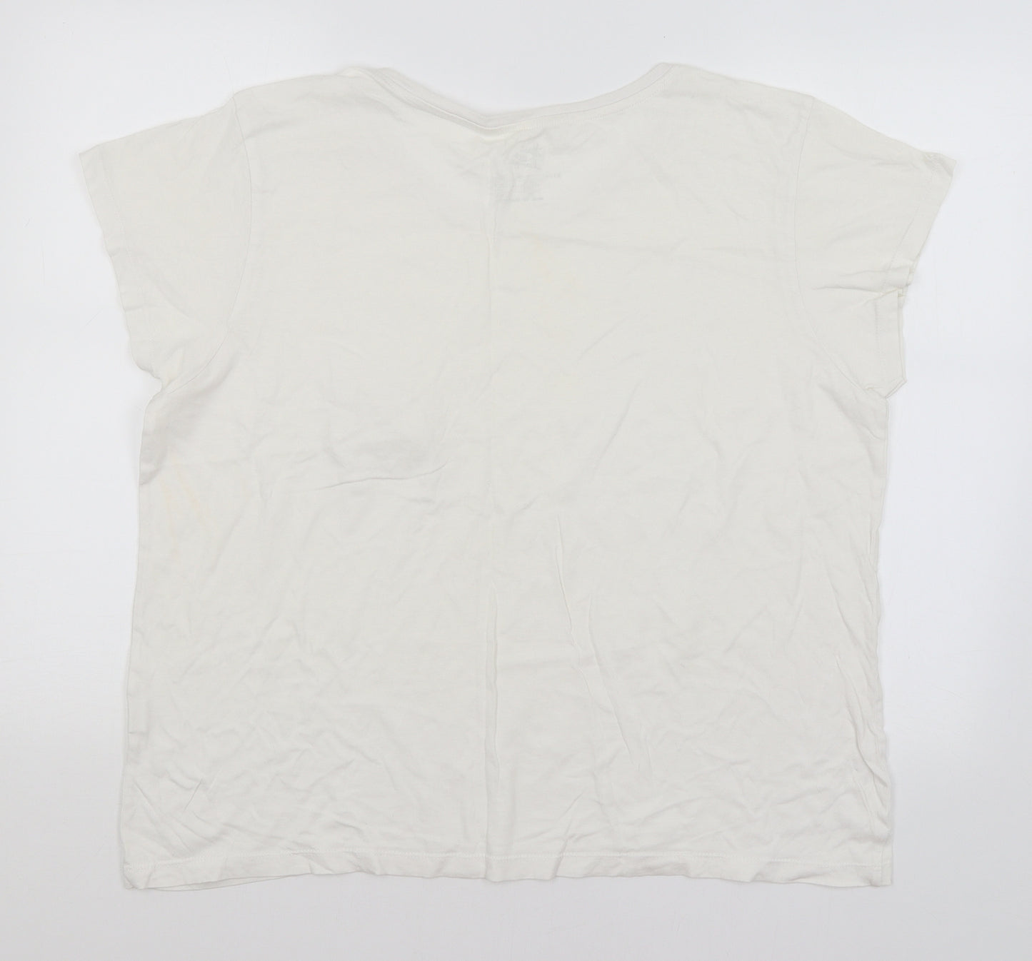 Love to Loumge Womens White Solid  Top Pyjama Top Size 18