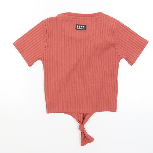 SDNY Womens Pink   Cropped T-Shirt Size 4