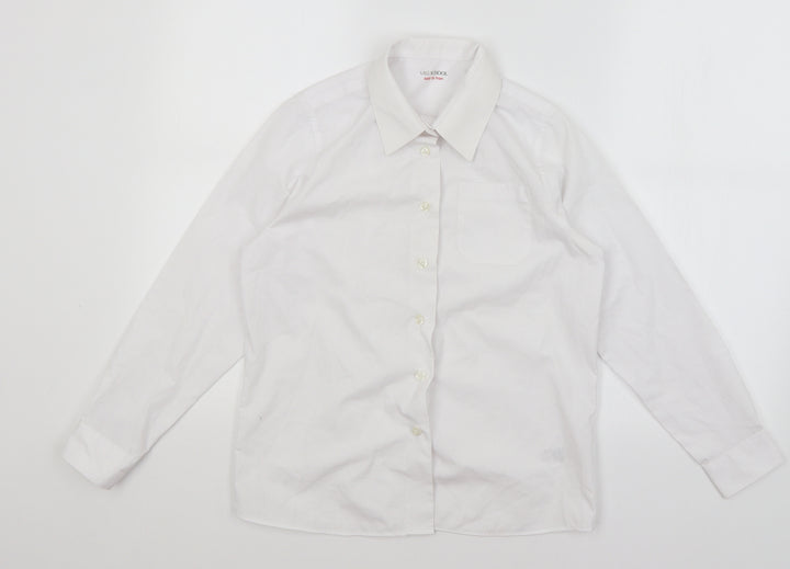 M&S Boys White   Basic Button-Up Size 11-12 Years