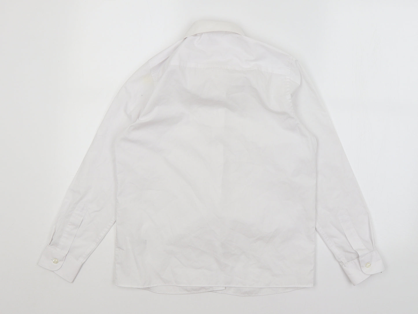 M&S Boys White   Basic Button-Up Size 11-12 Years