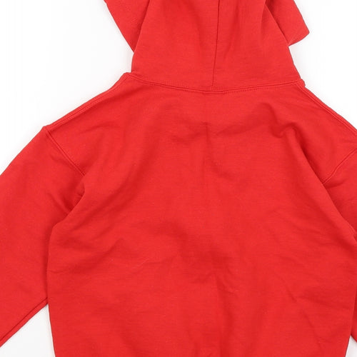 Gildan Girls Red   Full Zip Hoodie Size S