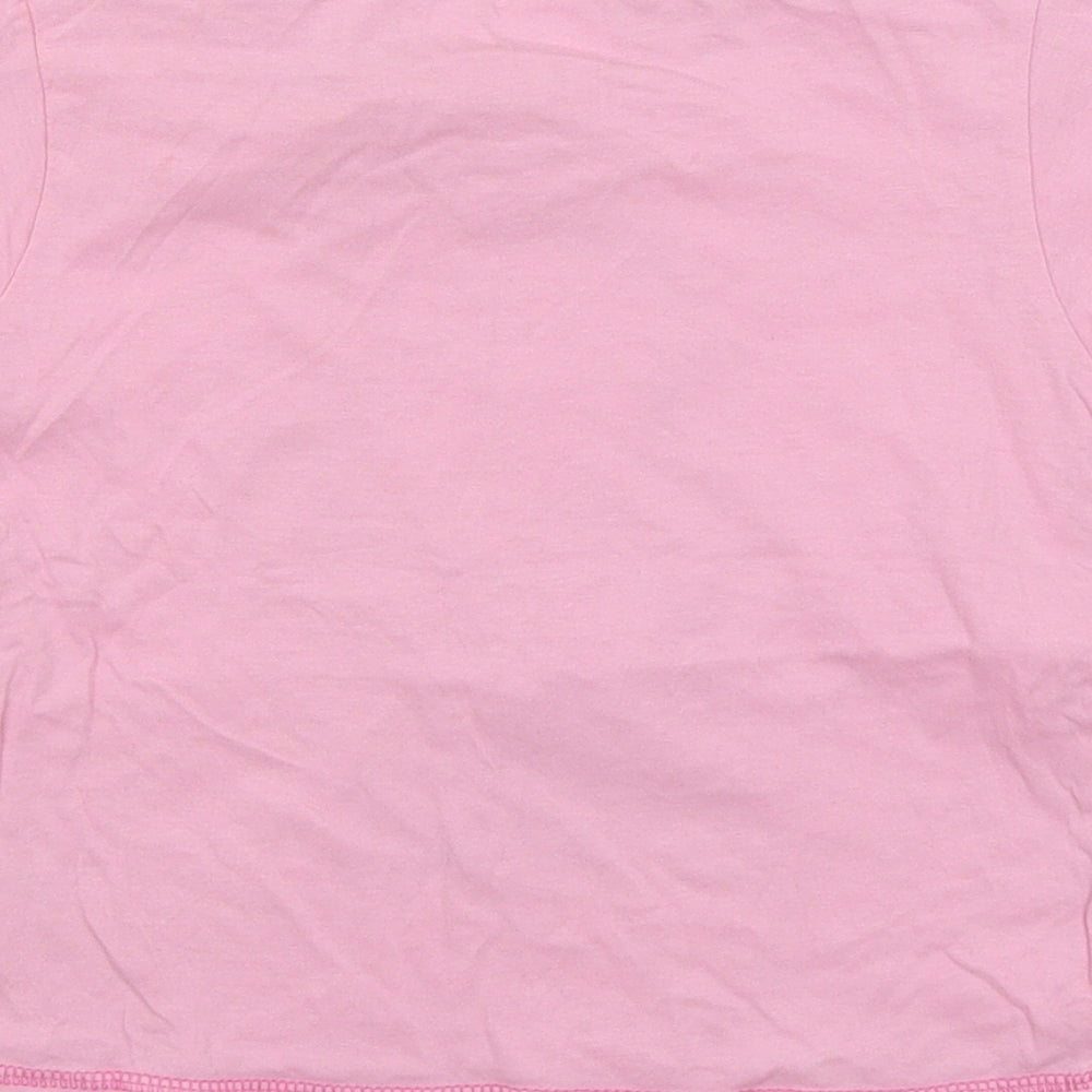 Preworn Girls Pink   Basic T-Shirt Size 4-5 Years  - Unicorn