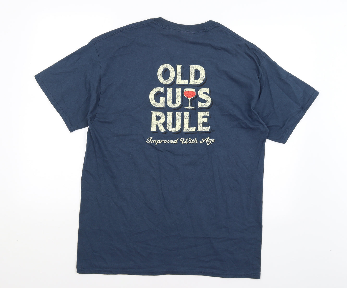 Old Guys Rule Mens Blue    T-Shirt Size L