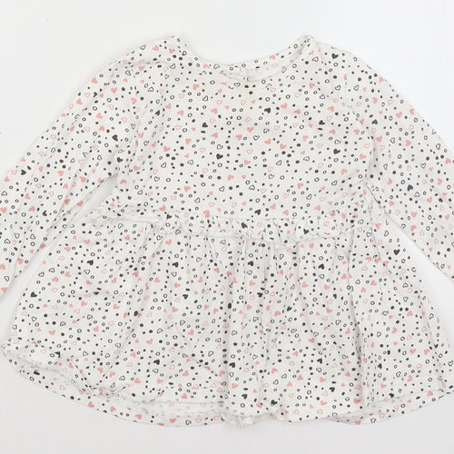 Matalan Baby White   Fit & Flare  Size 9-12 Months