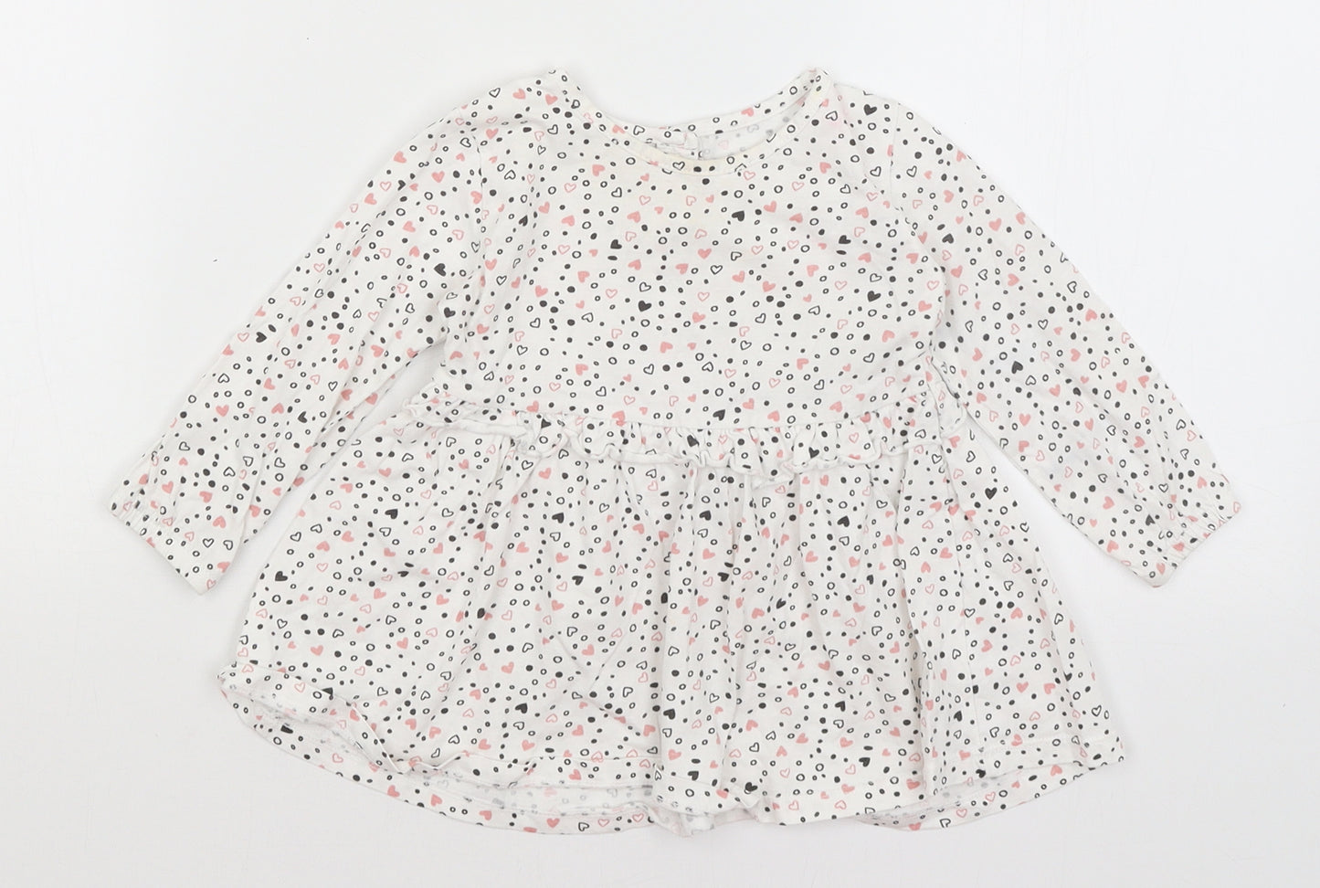 Matalan Baby White   Fit & Flare  Size 9-12 Months