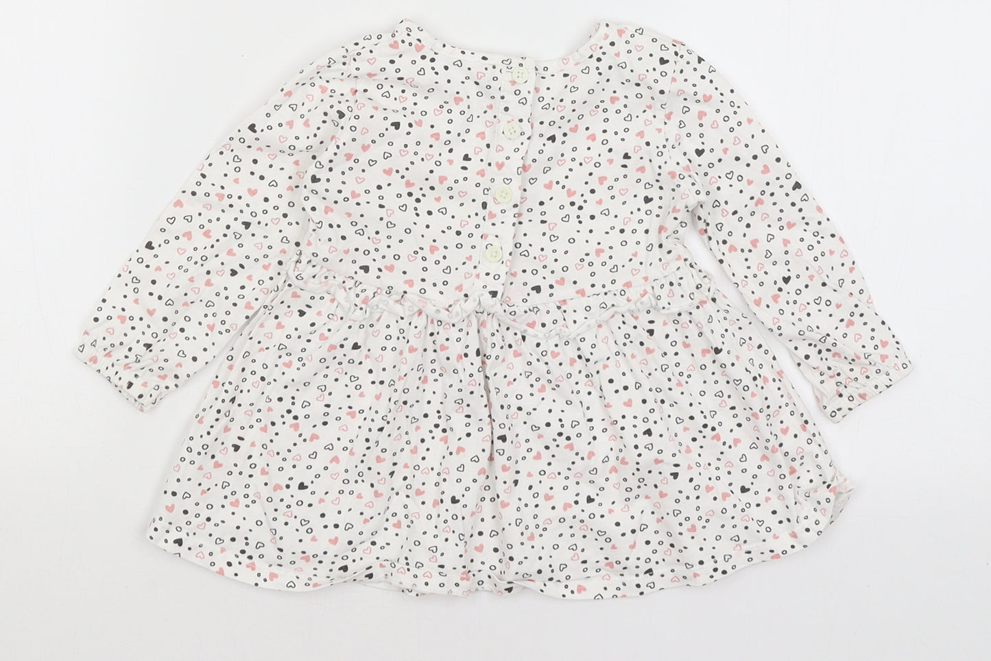 Matalan Baby White   Fit & Flare  Size 9-12 Months