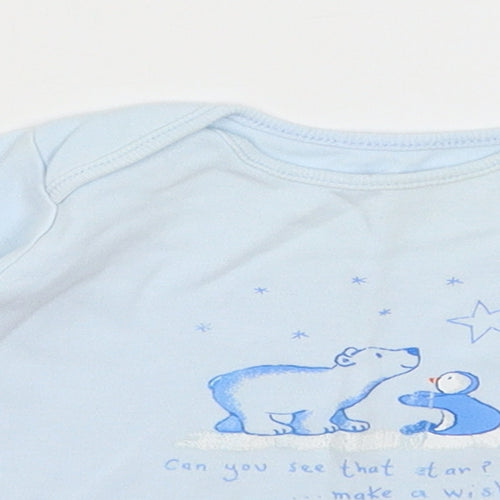 George Baby Blue   Basic T-Shirt Size 0-3 Months  - Make A Wish