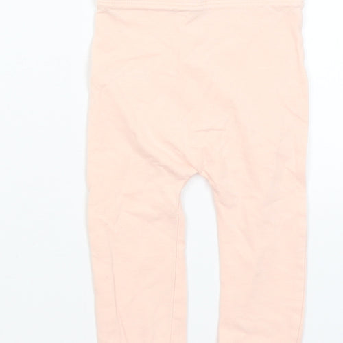 Matalan Baby Pink   Capri Trousers Size 6-9 Months  - Cat face