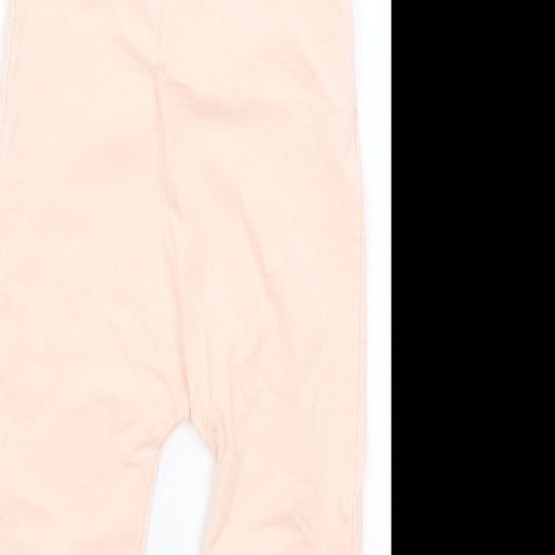 Matalan Baby Pink   Capri Trousers Size 6-9 Months  - Cat face