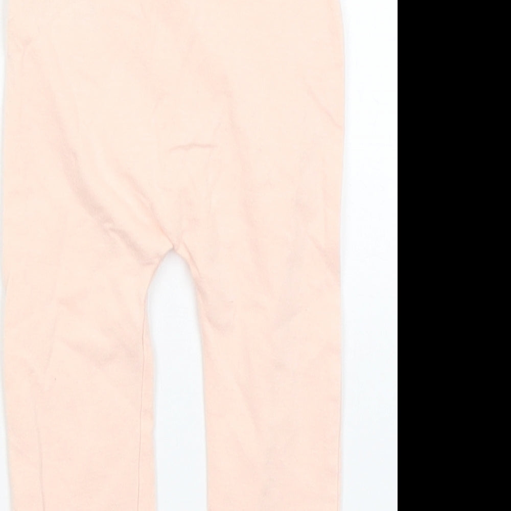 Matalan Baby Pink   Capri Trousers Size 6-9 Months  - Cat face