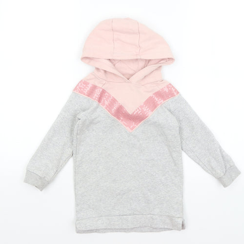 F&F` Girls Grey   Pullover Hoodie Size 4-5 Years