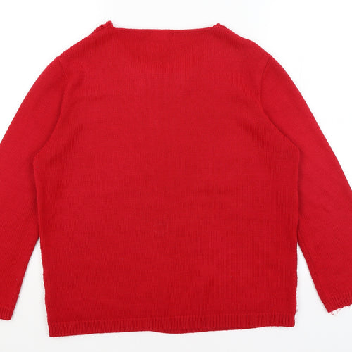 Envy Womens Red   Pullover Jumper Size M