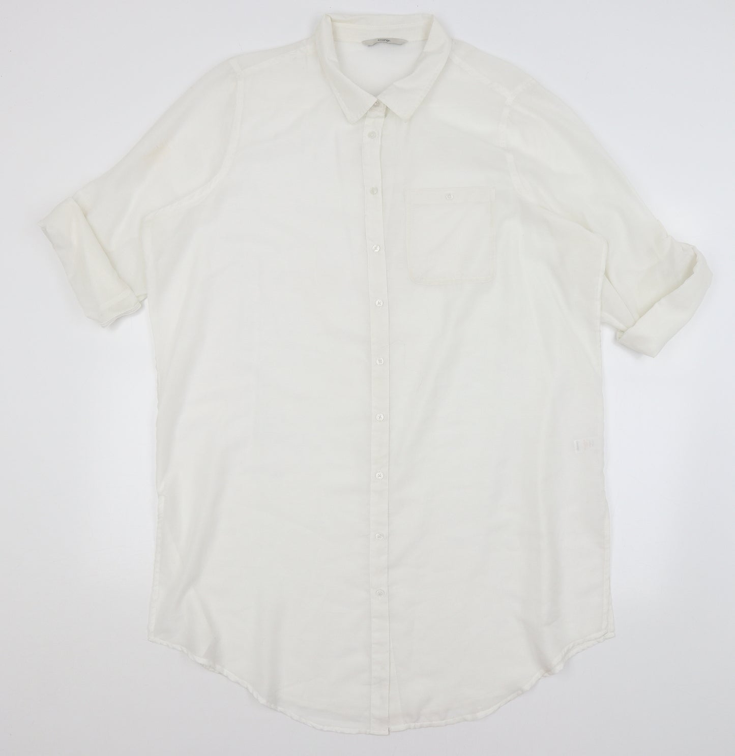 George Womens White   Shirt Dress  Size XL