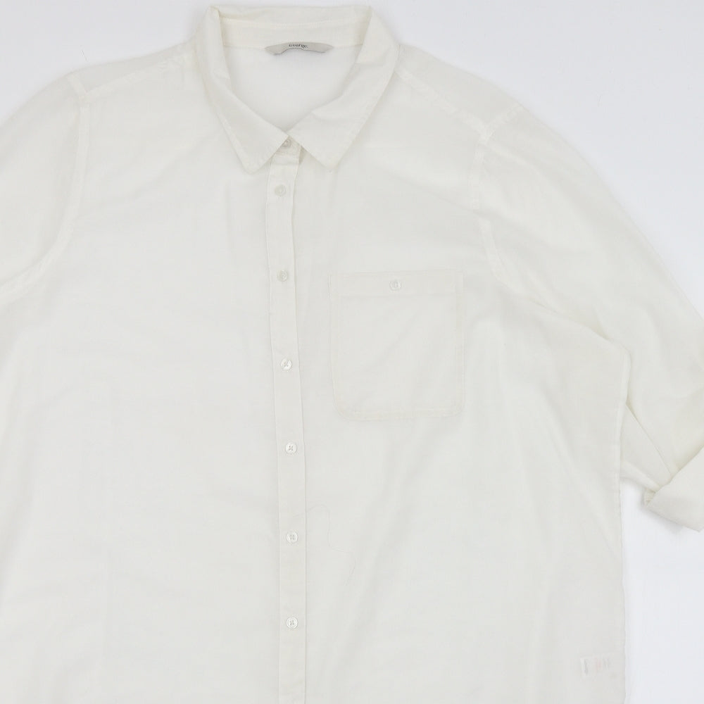 George Womens White   Shirt Dress  Size XL
