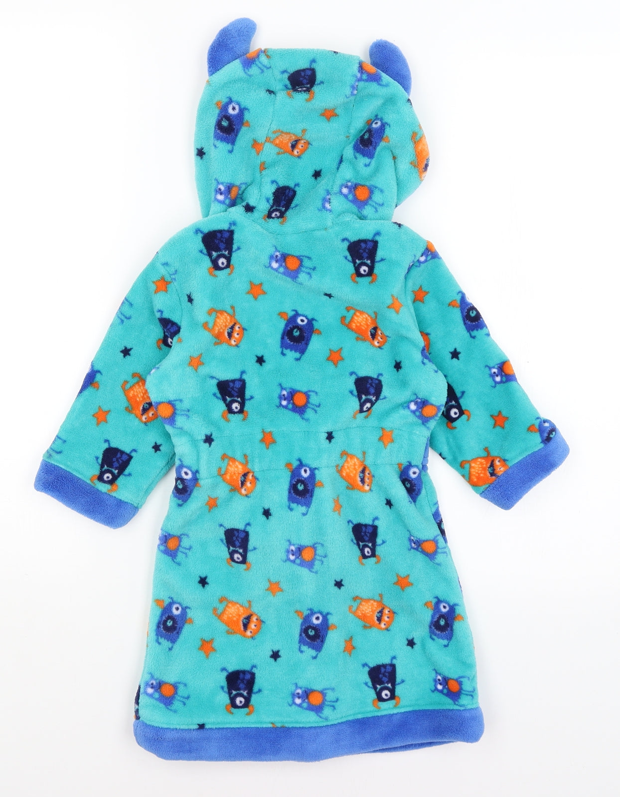 Mini Club Baby Blue Solid  Kimono Gown Size 18-24 Months  - Monsters