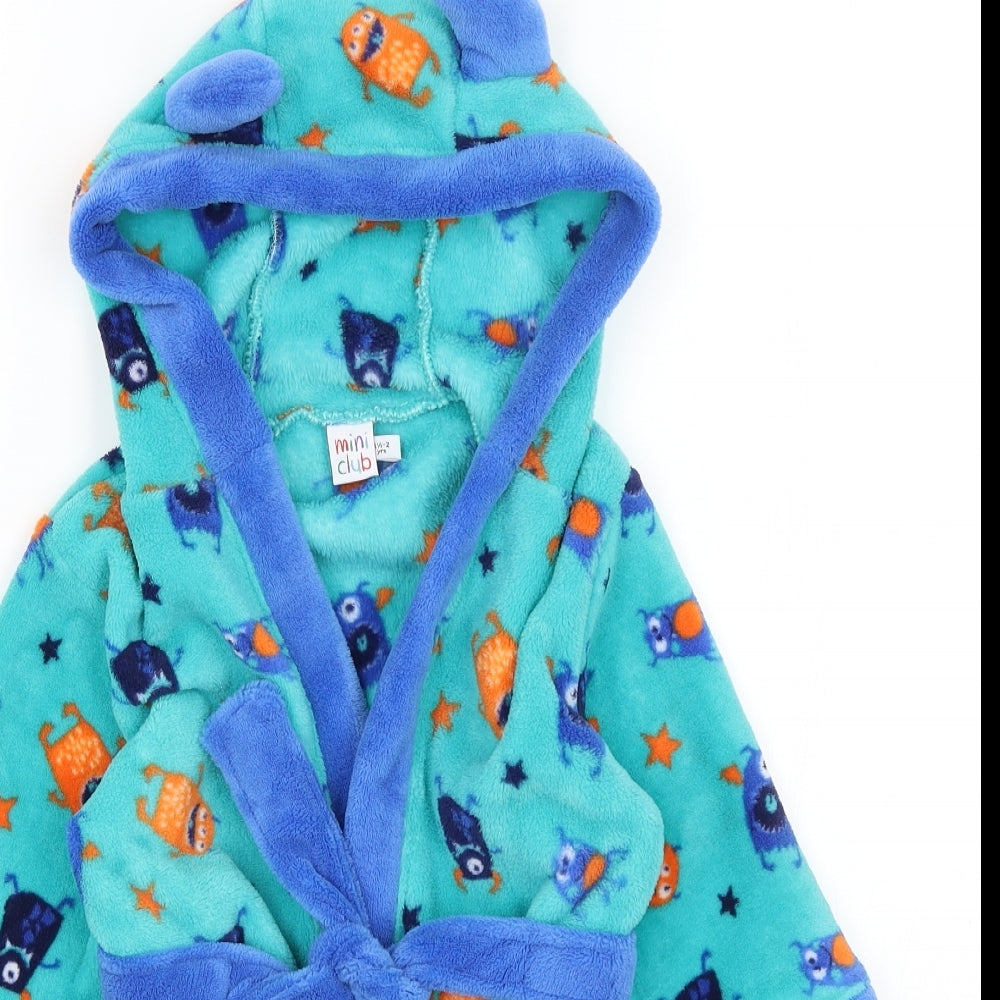 Mini Club Baby Blue Solid  Kimono Gown Size 18-24 Months  - Monsters