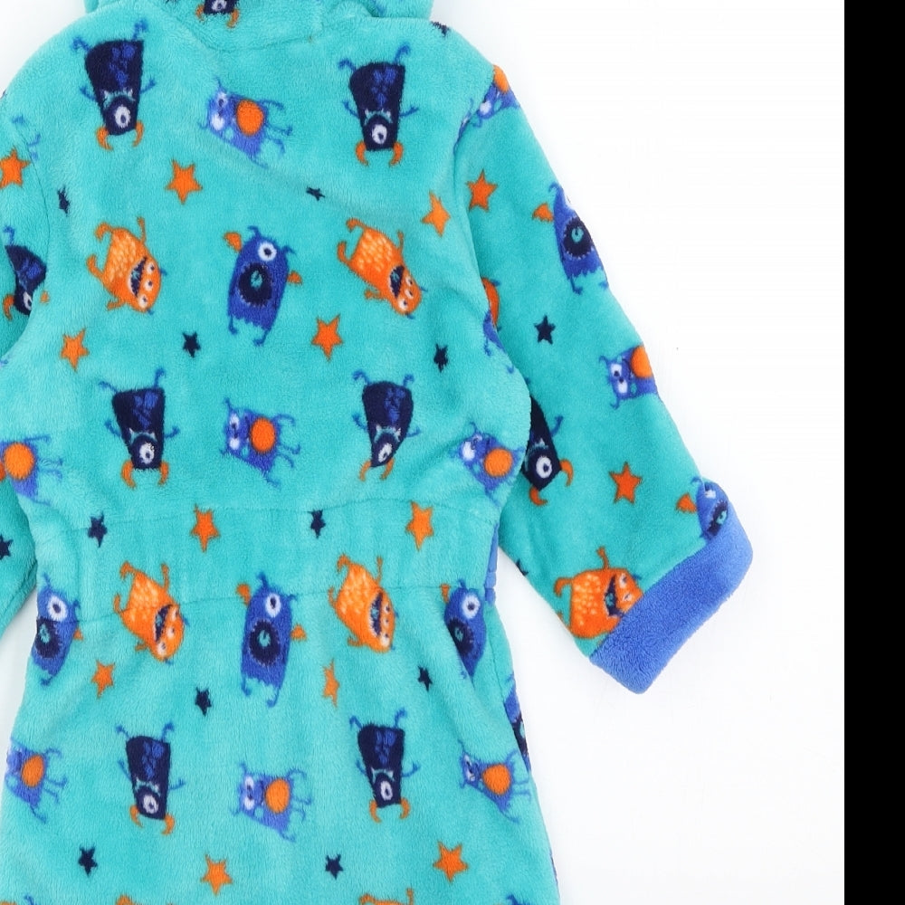 Mini Club Baby Blue Solid  Kimono Gown Size 18-24 Months  - Monsters