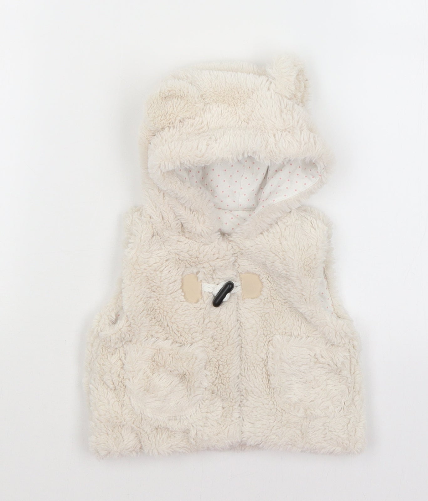 Nutmeg Baby Ivory   Gilet Coat Size 3-6 Months