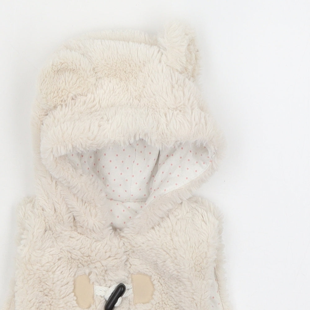Nutmeg Baby Ivory   Gilet Coat Size 3-6 Months