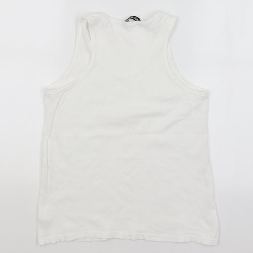 Select Womens White   Basic Tank Size 14