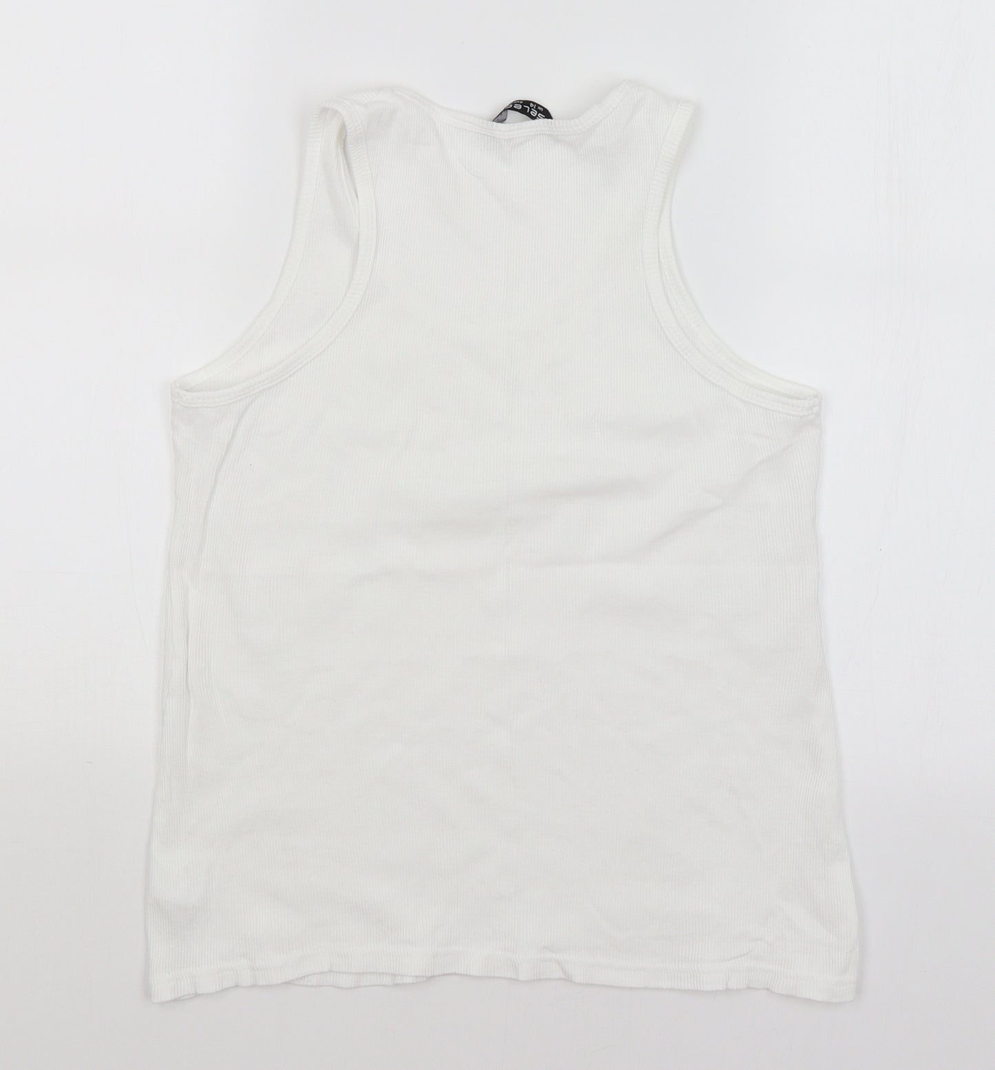 Select Womens White   Basic Tank Size 14