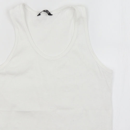 Select Womens White   Basic Tank Size 14
