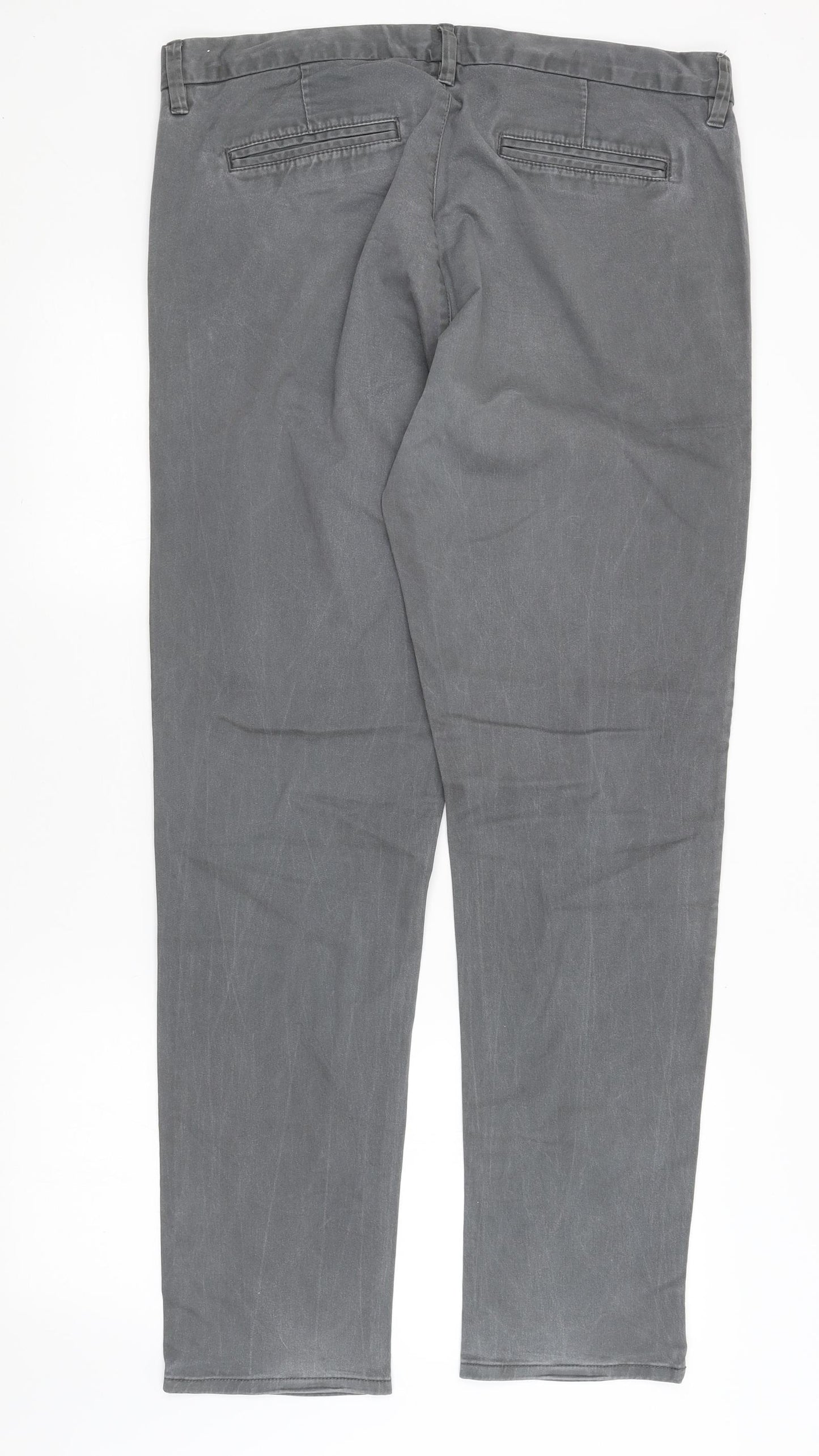 NEXT Mens Grey   Chino Trousers Size 36 L31 in