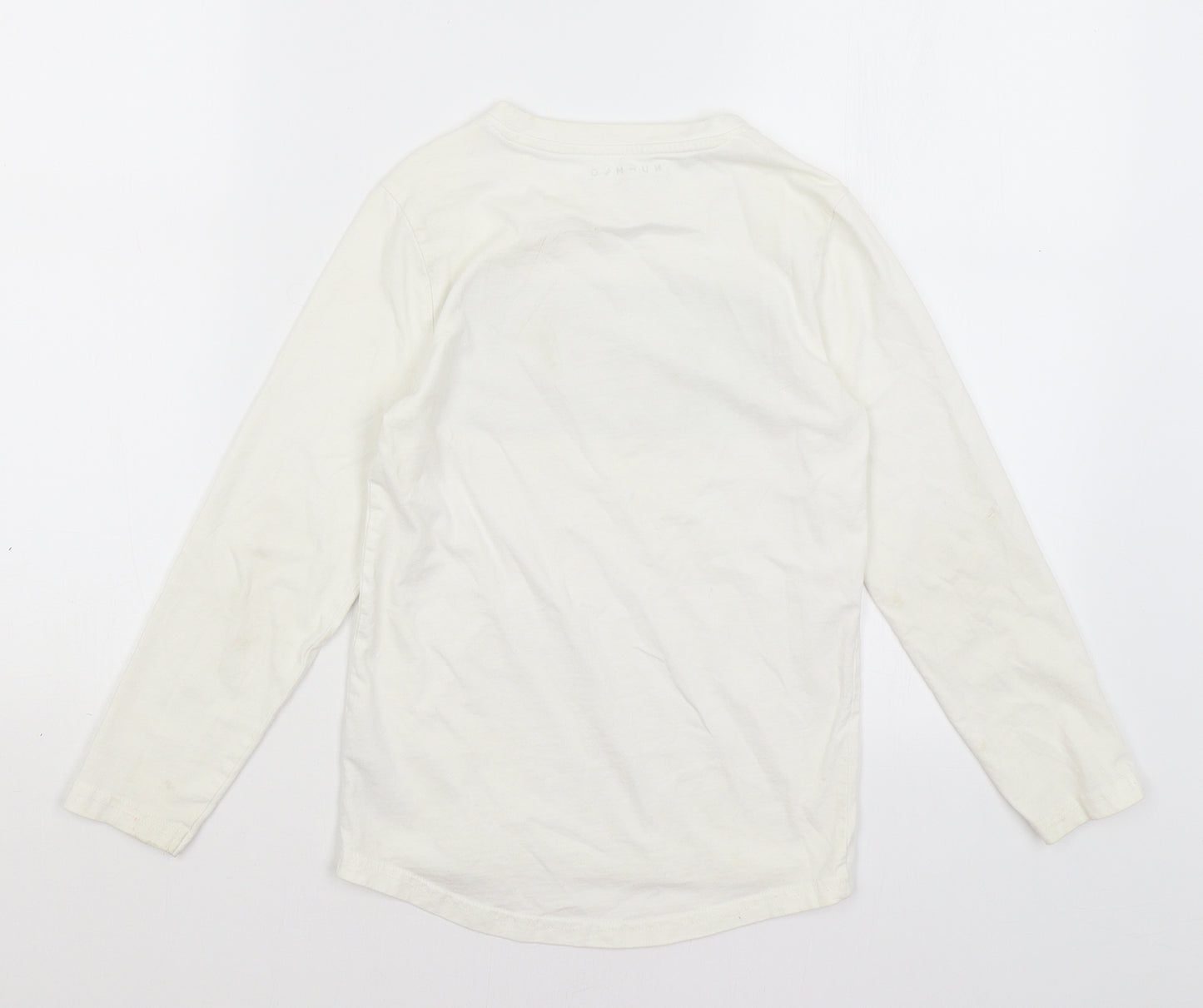 Nutmeg Girls White   Basic T-Shirt Size 8-9 Years