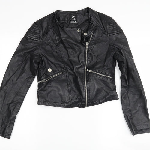 Atmosphere Womens Black   Biker Coatigan Size 6