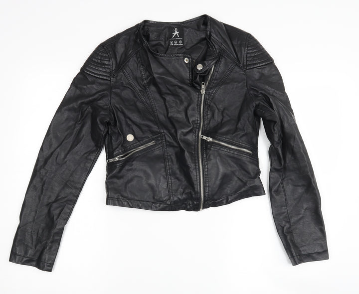 Atmosphere Womens Black Biker Coatigan Size 6