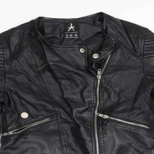Atmosphere Womens Black   Biker Coatigan Size 6
