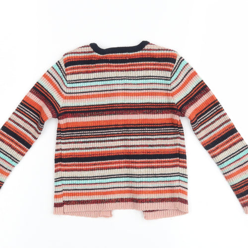 NEXT Girls Multicoloured Striped  Cardigan Jumper Size 2-3 Years