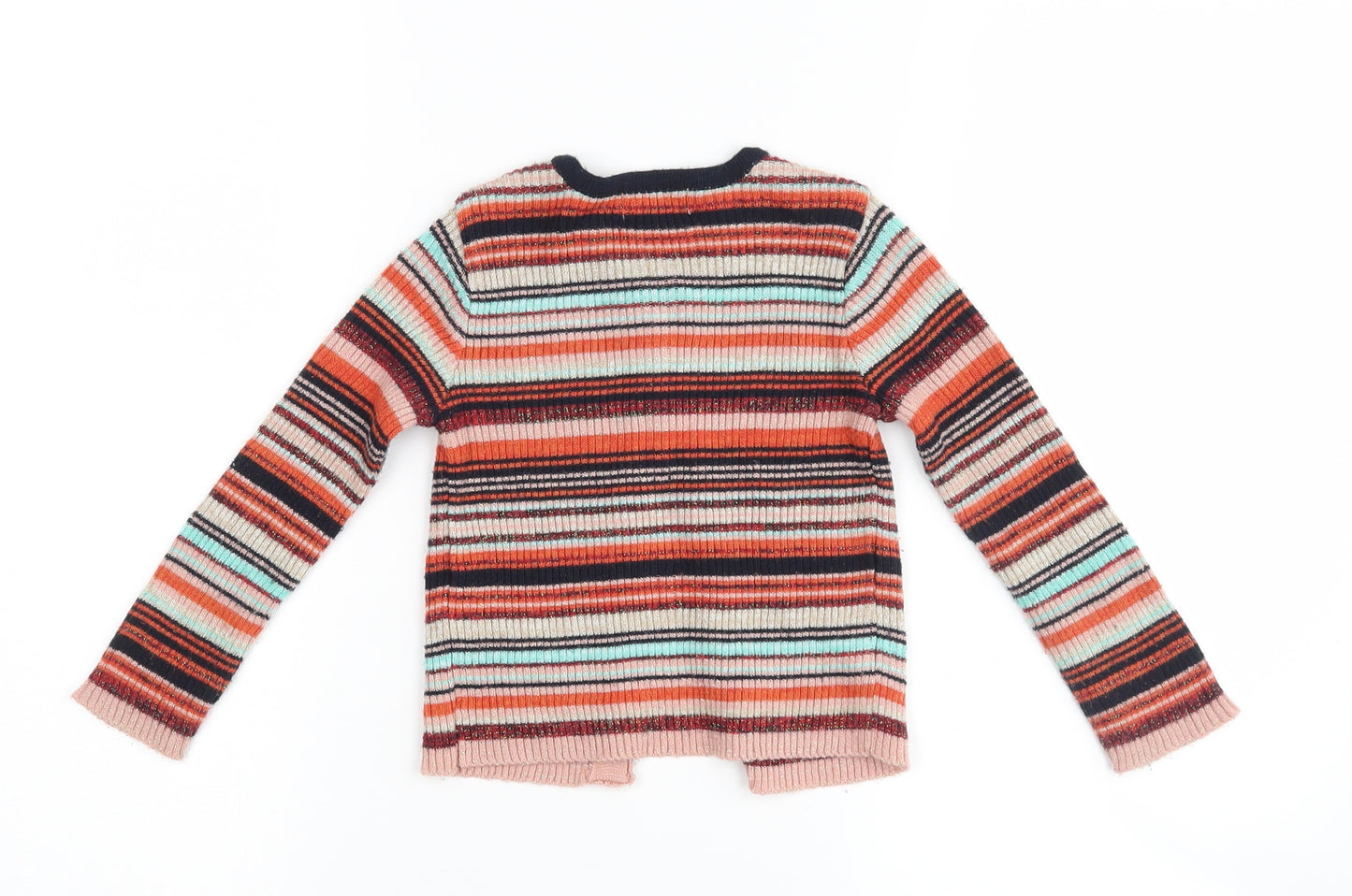 NEXT Girls Multicoloured Striped  Cardigan Jumper Size 2-3 Years