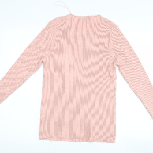 Hepburn Womens Pink   Henley Jumper Size L