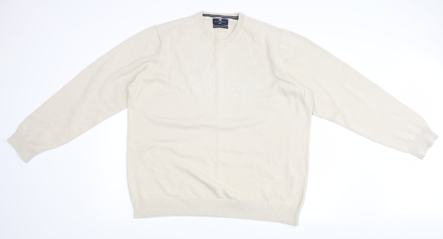 Marks and Spencer Mens Ivory   Pullover Jumper Size XL