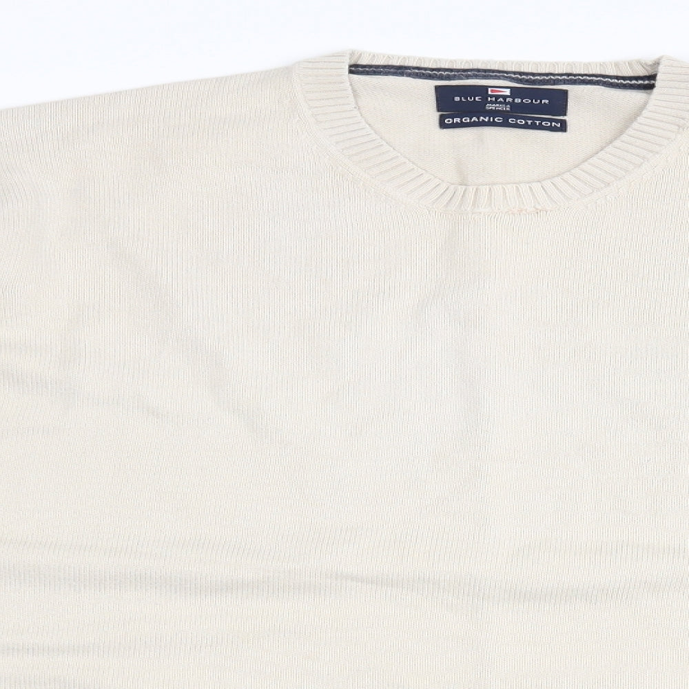 Marks and Spencer Mens Ivory   Pullover Jumper Size XL