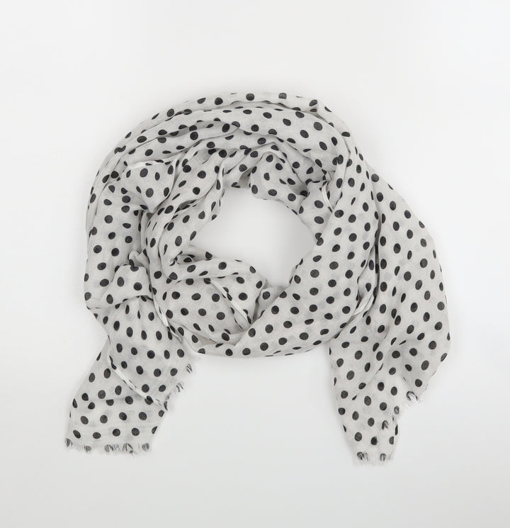 Preworn Womens Silver Polka Dot Scarf