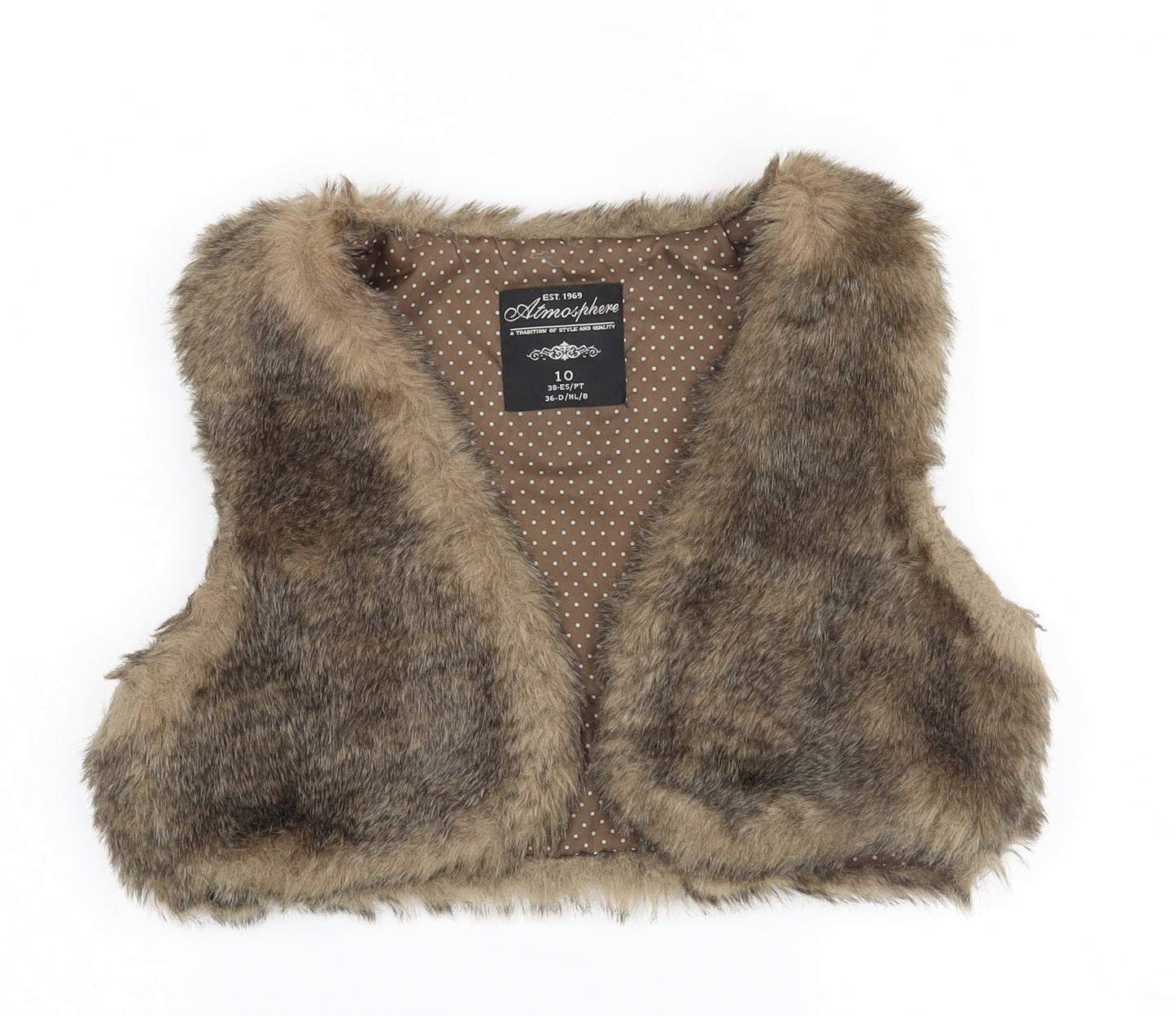 Atmosphere Womens Brown   Vest Jumper Size 10