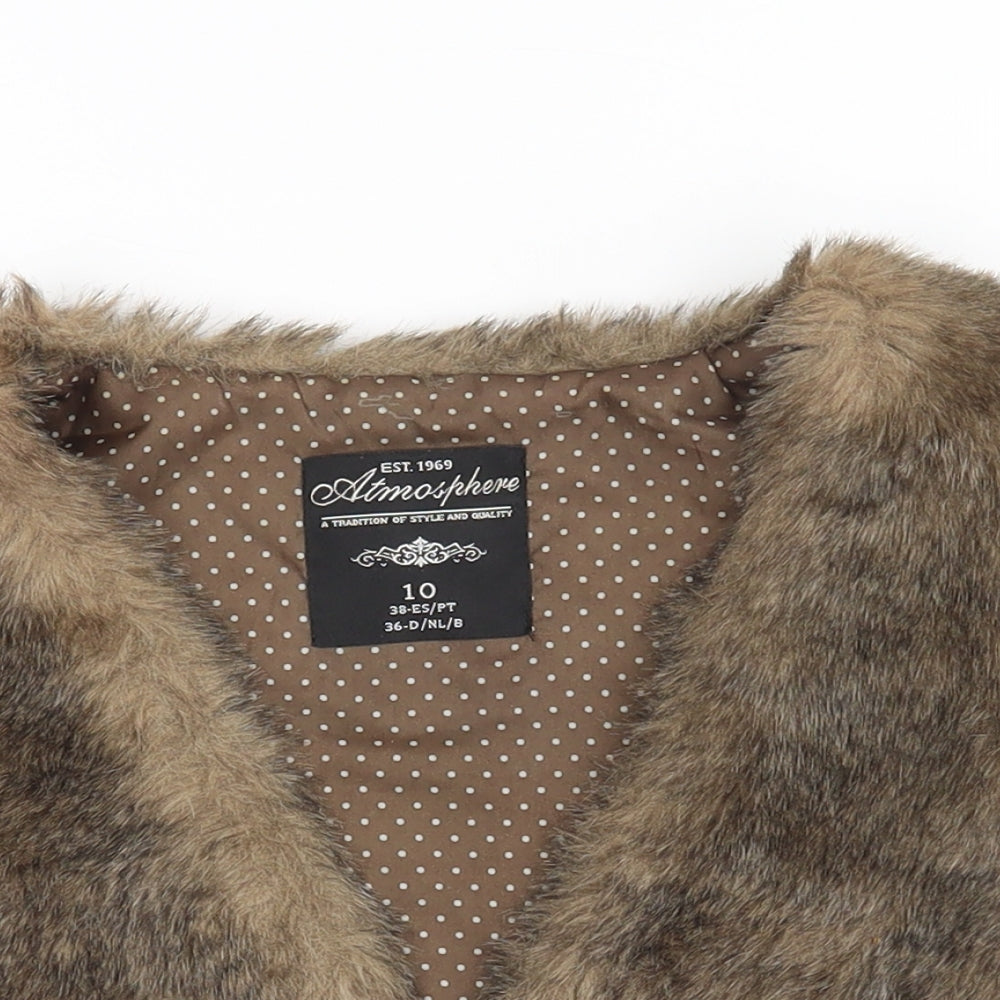Atmosphere Womens Brown   Vest Jumper Size 10