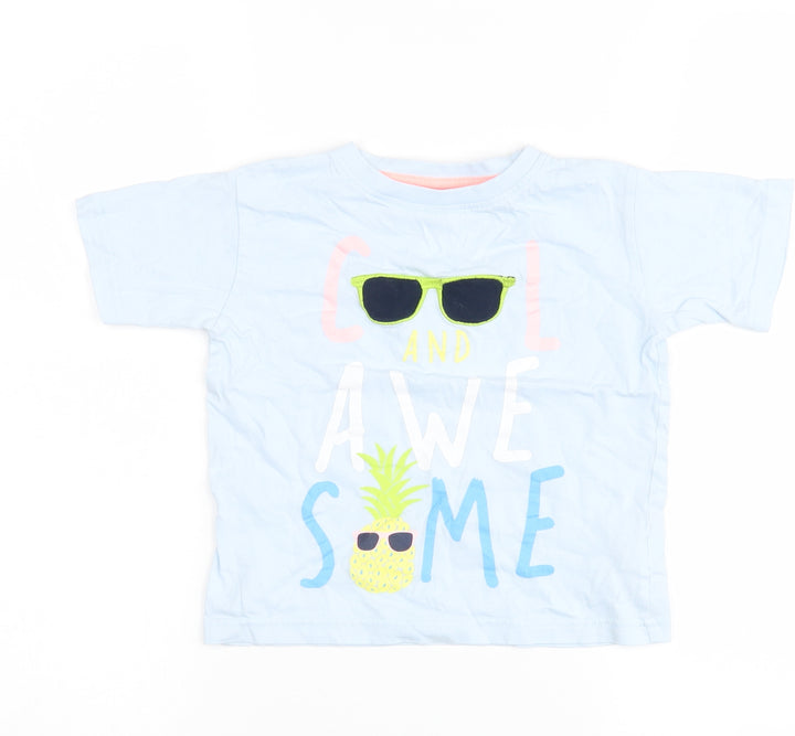 Urban Rascals Girls Blue   Basic T-Shirt Size 3-4 Years