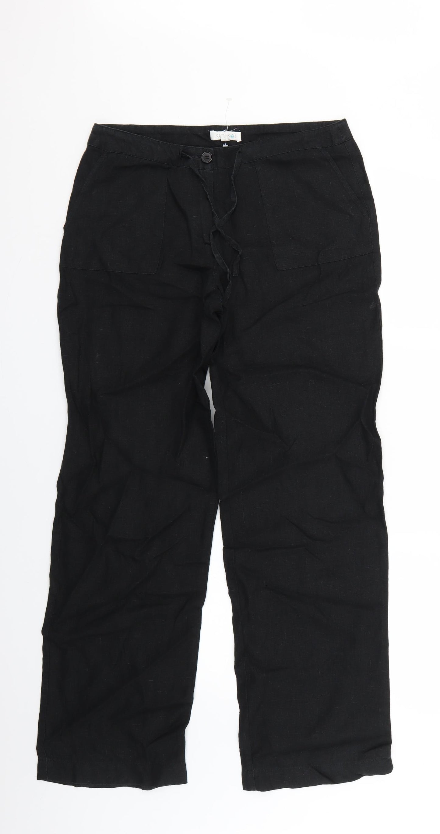 Kookai Womens Black   Trousers  Size 10 L26 in